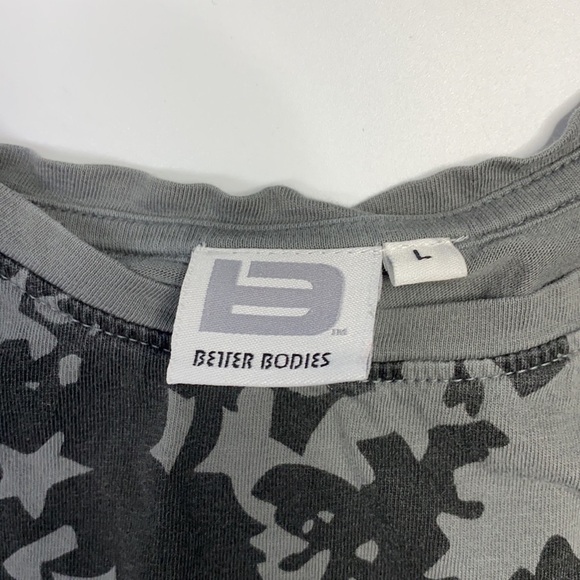 Better Bodies Gray Patriotic Flat Sleeveless Shirt Size Large - Picture 3 of 7